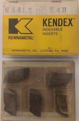 KENNAMETAL KENDEX NA4L5 K4H Lathe Carbide Indexable Inserts 5 Pcs Grooving New