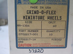 Merit Abrasive 37320 Grind-O-Flex 10 Wheels 60 Grit MM-1306 Size Brand New