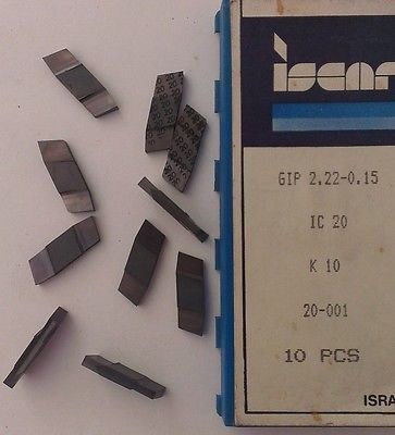 ISCAR GIP 2.22-0.15 IC 20 Carbide Inserts 10Pcs Lathe Grooving Cut-Off Tools New