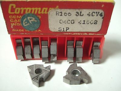 SANDVIK Coromant R166 3L 4CV4 040G 41502 S1P Threading Lathe Carbide Inserts