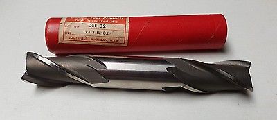QUINCO TOOL PRODUCTS HSS End Mill 1" Dia Double End 3 Flute New USA DEE 32