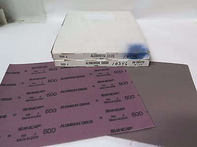 Sancap Aluminum Oxide Cloth 9" x 11" 10346 Grit 500 J Qty 100 Brand New