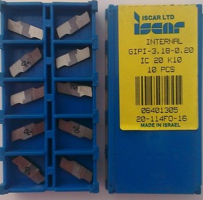 ISCAR Internal GIPI 3.18-0.20 IC 20 Carbide Inserts 10Pcs Lathe Grooving Cut-Off