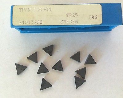 10 Pcs Seco TPGN 110204 TP25 74013208 846 Threading Lathe Carbide Inserts Mill