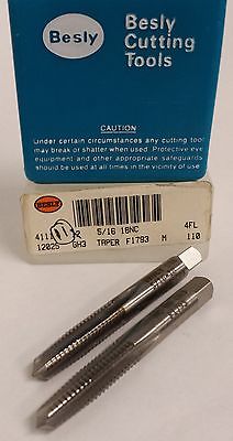 Lot of 2 Besly Tap 5/16-18NC HS GH3 4 FLUTE TAPER BRAND NEW MADE IN THE USA