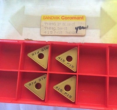 SANDVIK Coromant TNMG 544-15 27 06 16-15 415 P-K15 Lathe Carbide 4 Inserts Gold