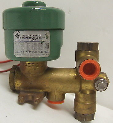 ASCO Red-Hat 8302A82RU 8302 3-Way Solenoid Valve 110/50V 120/60Hz 20W 3/8” 75PSI