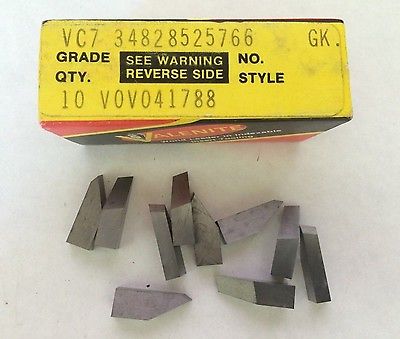 10 Pcs Valenite VC7 3482 8525 766 VOVO 41788 GK Lathe Carbide Inserts Tools New