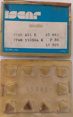 ISCAR TPMR 221 E IC 656 Carbide Inserts 10 Pcs Lathe Turning Mill Tools New Gold