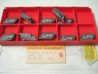 SANDVIK Coromant KNUX 16 04 15 L12 PFL S1P P10 Grooving Lathe Carbide 10 Inserts