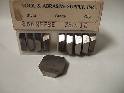 TOOL ABRASIVE SUPPLY Inserts S66NPF8E Z50 Lathe Carbide Inserts 10 Pcs New