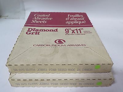 Carborundum Abrasives 9" x 11" Aluminum Oxide Cloth 10353 Grit 240 Qty 100 New