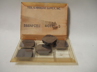 TOOL ABRASIVE SUPPLY Inserts S66NPC8U MC32 Lathe Carbide Inserts 5 Pcs New