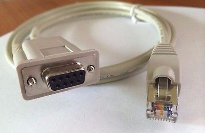 5 Ft Cable RJ45 TO DB9F SERIAL New