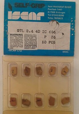 ISCAR GTL 2.4 4D IC 656 Carbide Inserts Grooving 10 Pcs Lathe Self Grip Cut-Off