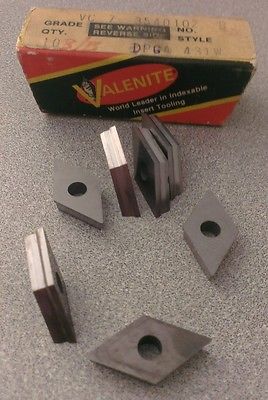 Valenite DPGA 431W VC 7 Lathe Carbide Inserts 7 Pcs Tools New