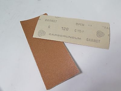Lot 400 Carborundum Fastcut Paper 3-2/3x9 Grit 120 Flex 90 Garnet Brand New