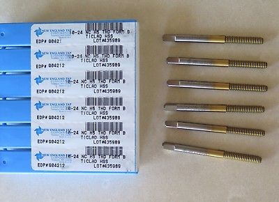 Lot of 6 Pcs New England Tap 10-24 NC H5 THD Form B Ticlad HSS Q04212 435989 New