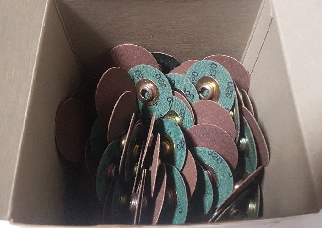 100 Pcs Standard Abrasives 1-1/2 320 SOCATT Laminated Disc Scotch 522312 2 PLY