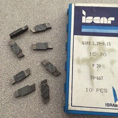 ISCAR GIPI 2.39-0.15 IC 70 P 20 Carbide Inserts 8 Pcs Lathe Grooving Cut-Off New