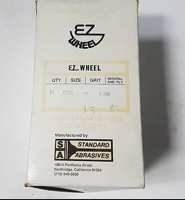 Standard Abrasives Flap Wheels Ez Wheel 10 Pcs New EZ305 120 Grit 1/4 Shank New
