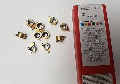 10 SANDVIK Coromant MB-09R220-11-14R 1025 Grooving Lathe Carbide Inserts Gold