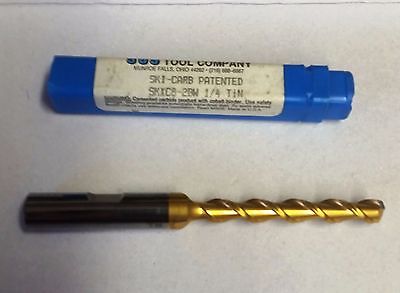 SGS Tool Ski-Carb Patented 1/4 Tin End Mill SKXC8-2BW Made in USA
