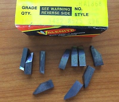 10 Pcs Valenite VC2 HA1868 3482 8525 296 Lathe Carbide Inserts Tools New