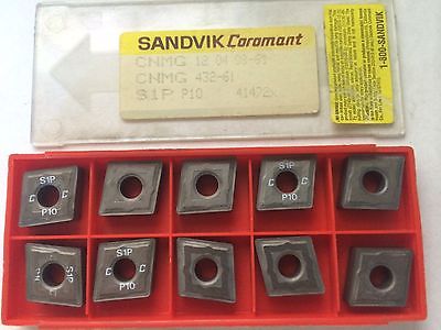 10 Pcs SANDVIK Coromant CNMG 432-61 12 04 08-61 S1P P10 Lathe Carbide Inserts
