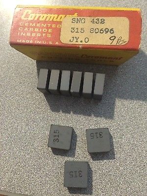 SANDVIK Coromant SNG 432 315 80696 Lathe Mill Carbide Inserts 9 Pcs New Tools