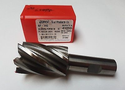 QUINCO TOOL PRODUCTS 6 Flutes HSS End Mill 1-3/8 x 3/4 x 2 x 4 6 Flutes USA