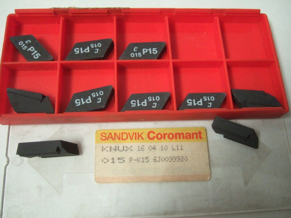 SANDVIK Coromant KNUX 1604  015 P-K15 Grooving Lathe Carbide Inserts 10 Pcs New