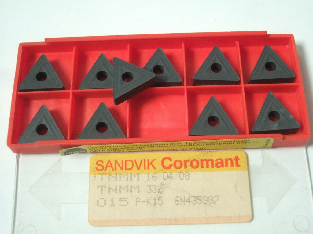 SANDVIK Coromant TNMM 332 16 04 08  015 P-K15 Lathe Carbide Inserts 10 Pcs New