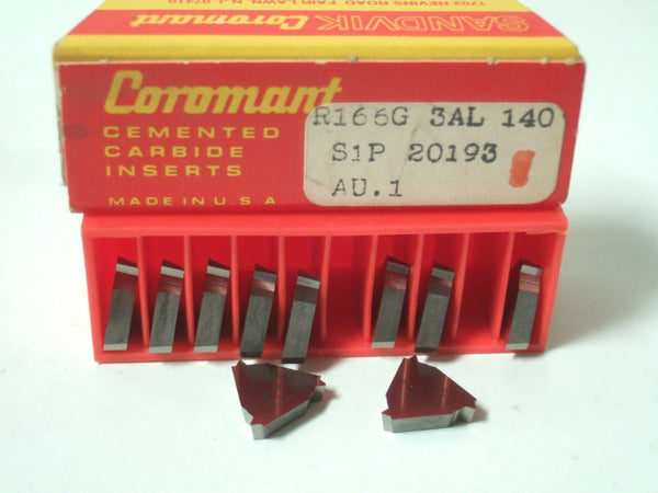 SANDVIK Coromant R166G 3AL 140 S1P 20193  Threading Lathe Carbide Inserts