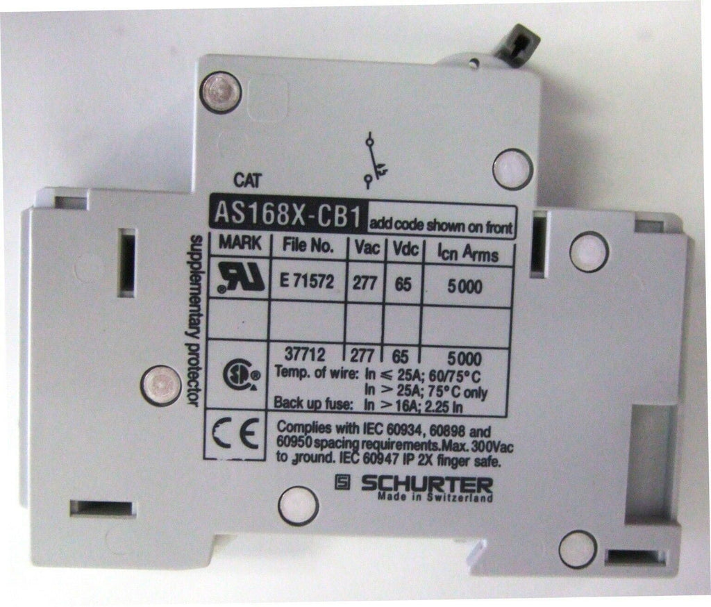 SCHURTER 50A G500 AS168X-CB1 Circuit Breaker  Made in Switzerland