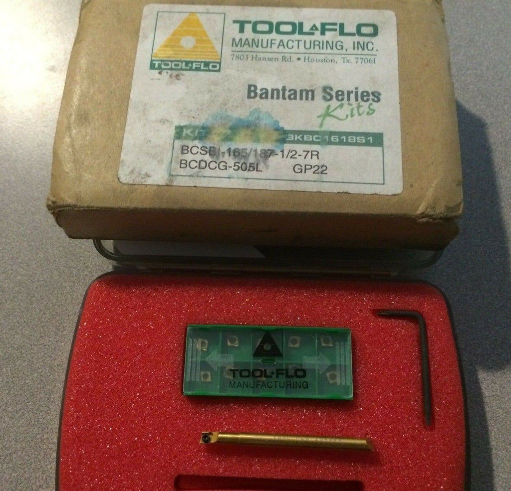 Tool Flo Bantam Kit BCSB BCDCG-505L Carbide Inserts Mini Boring Bar BKBC1618S1