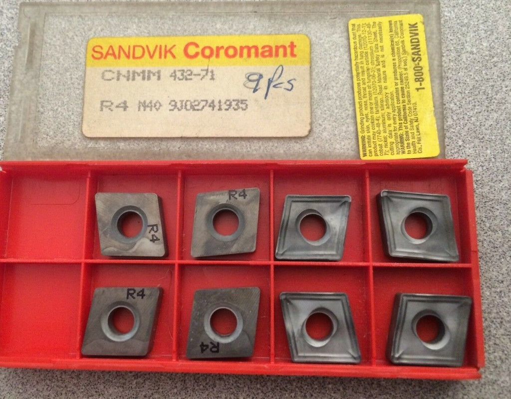 SANDVIK Coromant CNMM 12 04 08 71 432  R4 M40 Lathe Carbide Inserts 8 Pcs New