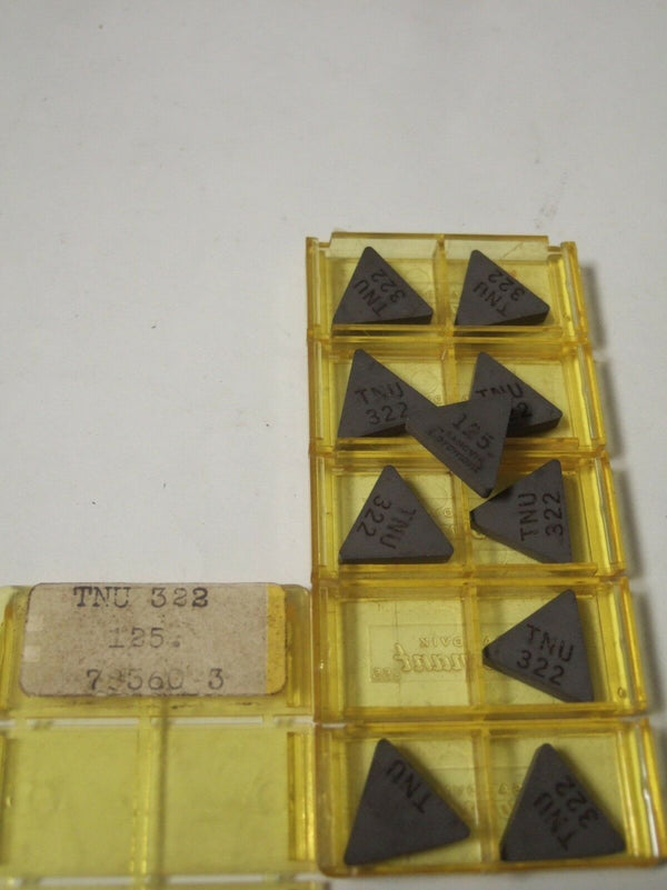 SANDVIK Coromant TNU 322 125  78360 3  Lathe Carbide Inserts 10 Pcs New