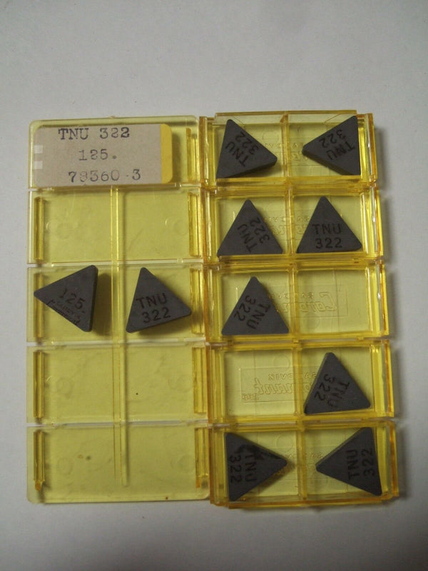 SANDVIK Coromant TNU 322 125  Lathe Carbide Inserts 10 Pcs New
