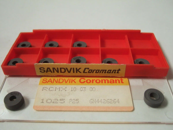 SANDVIK Coromant RCMX 10 03 00 1025 P25  Lathe Carbide Inserts 10 Pcs New