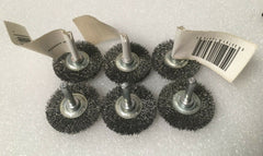 Lot of 6 Wire Brush Wheels 1/4