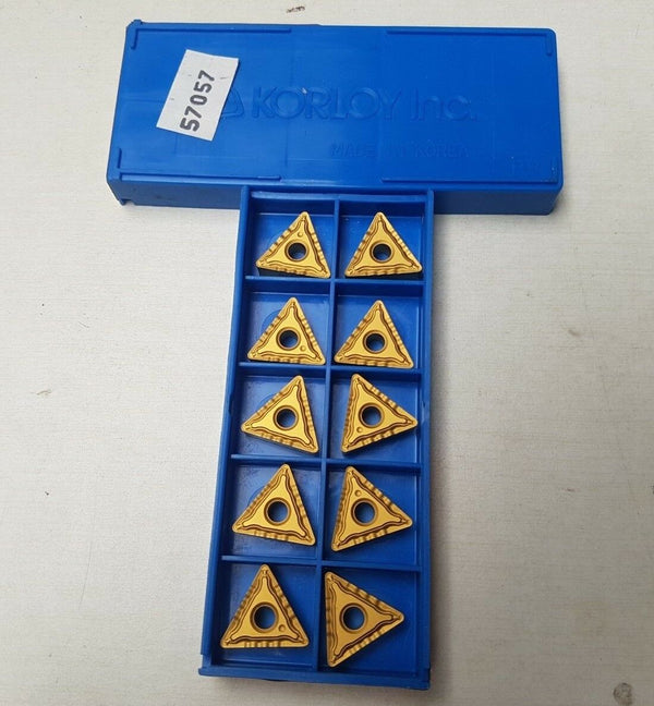 10 Pcs KORLOY TNMG 332 HF NC310 Lathe Carbide Inserts Tools New Gold 0027673