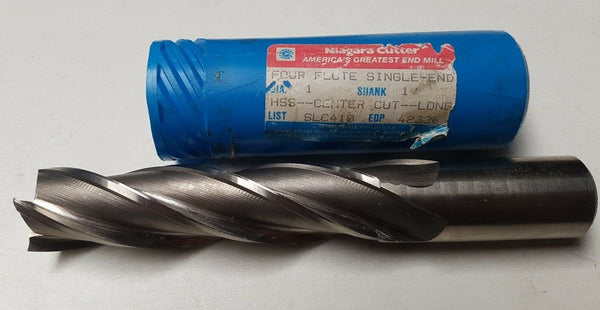 Niagara Cutter 1"  HSS End Mill 4F Center Cut 42326 D2 USA New