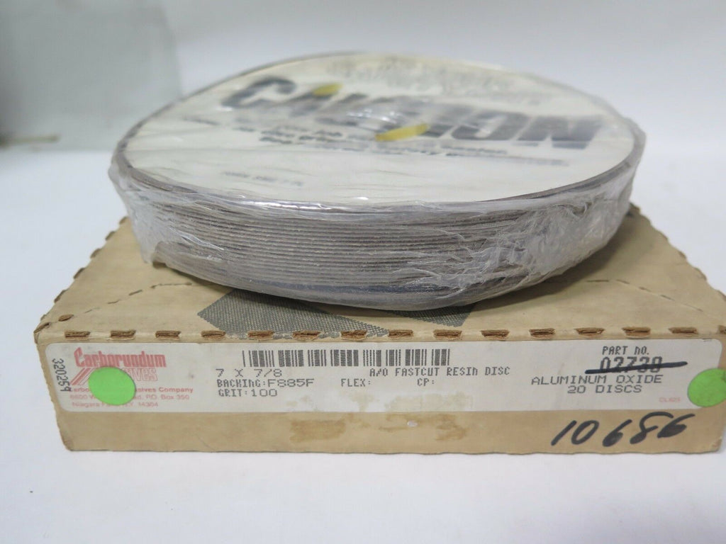 Carborundum Abrasives A/O Fastcut Resin Discs 100 Grit 7" x 7/8" 10686  Qty 20