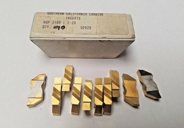 Southern California NGP 3189L Z-20 Lathe Carbide Inserts 10 Grooving Tools New