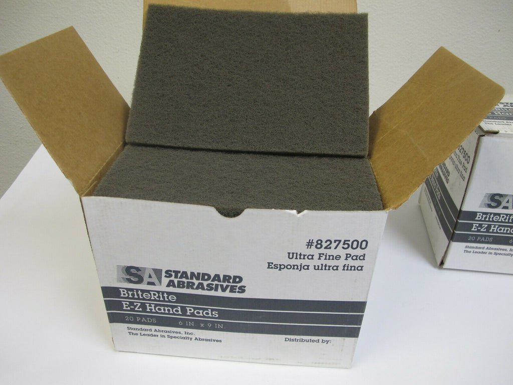 Hand Pads Standard Abrasives #827500 BriteRite 9" x 6" Case of 20 Ultra Fine Pad