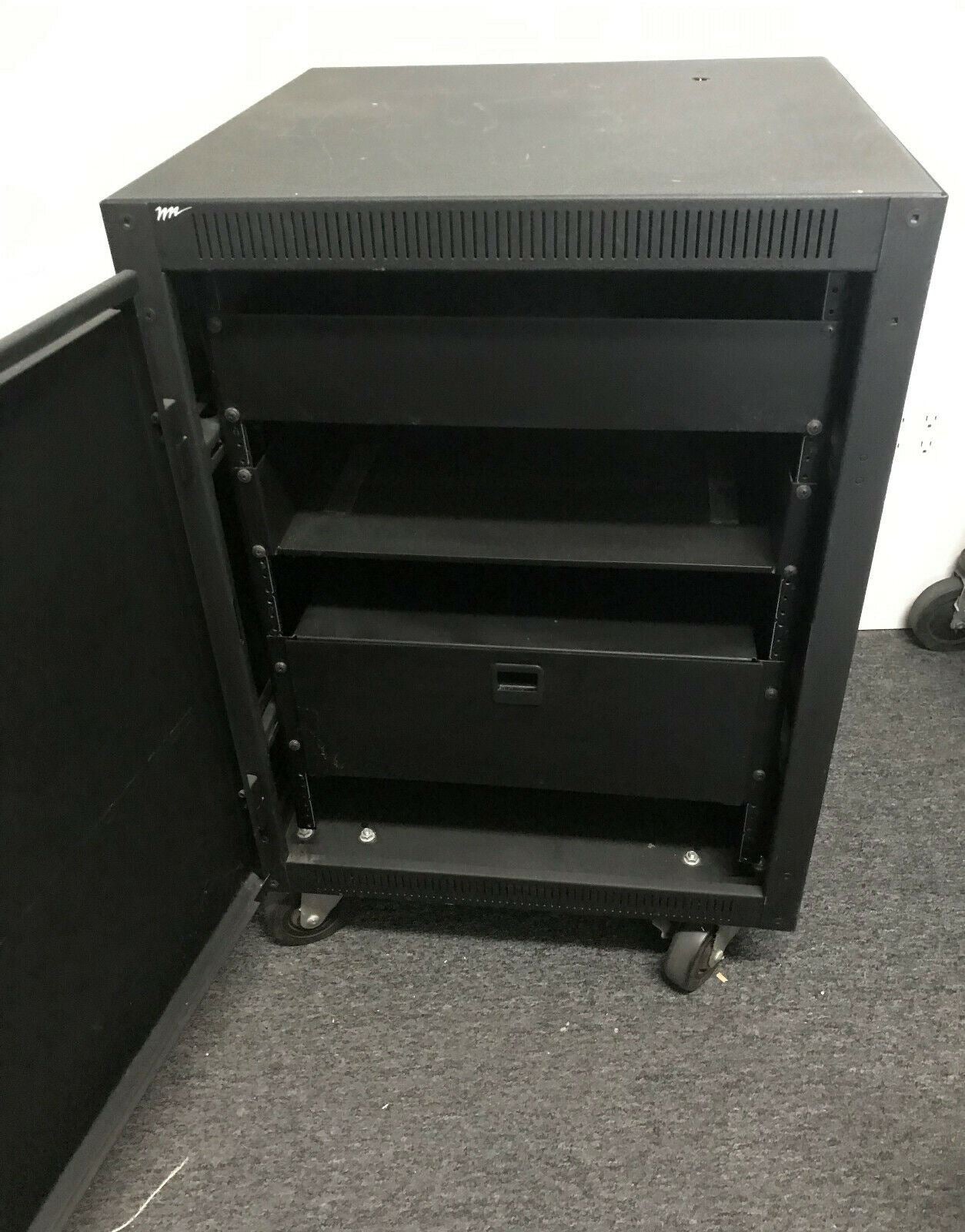 Middle Atlantic AFD14 Black Enclosure Server Rack on Wheels for Video