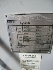 Standard Change Heat Exchanger Year 2013 MAWP 150 PSI at 338F