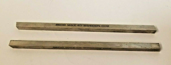 2 New 1/4 x 1/4 x 6 Square Lathe Tool Cutting HSS Bit Blank SECO WKE 45 Sweden