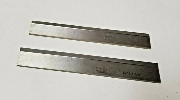 2 New 5/32 x 7/8 x 6" Square Lathe Tool Cutting HSS Blank Bit COBALT BESLY USA